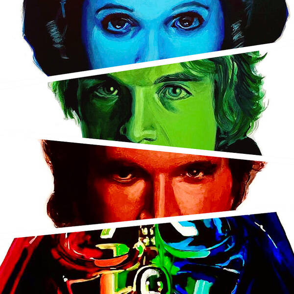 Pop Art Poster featuring the painting Star Wars Icons III by Joel Tesch