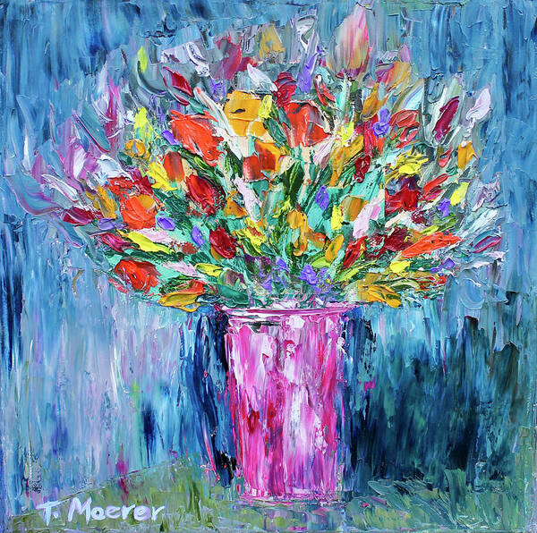 Flowers Poster featuring the painting Summer Delight by Teresa Moerer