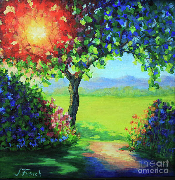Painting Poster featuring the painting Summer Path by Jeanette French