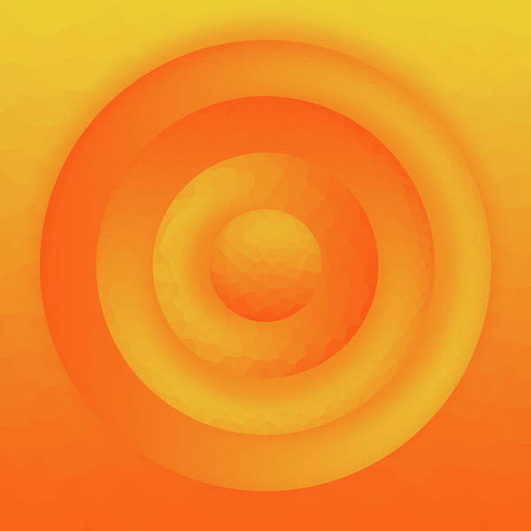 Abstract Poster featuring the digital art Sun Circle by Liquid Eye