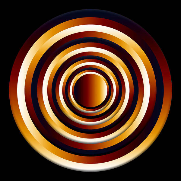 Circle Poster featuring the digital art Sunrise Gradient Circles Sans Border by Pelo Blanco Photo