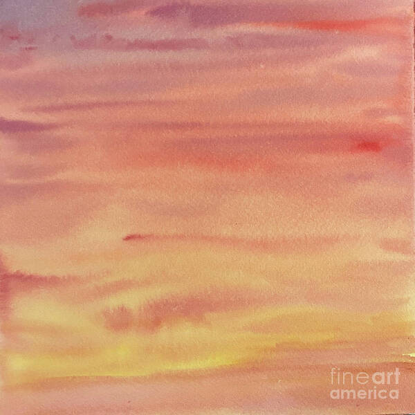 Sunset Poster featuring the painting Sunset Sky by Lisa Neuman