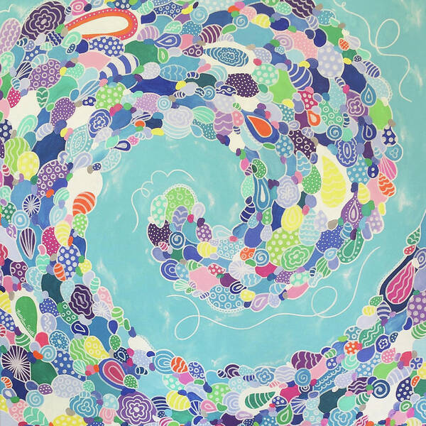 Pattern Art Poster featuring the painting Swirling Medley by Beth Ann Scott