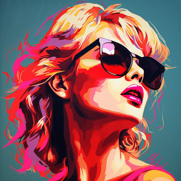 Taylor Swift Poster featuring the painting Taylor Swift IX by Jackie Medow-Jacobson