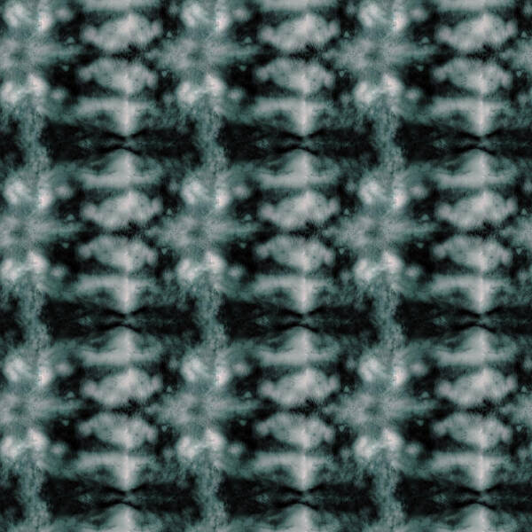 Shibori Poster featuring the digital art Teal Shibori Dyed Pattern by Sand And Chi