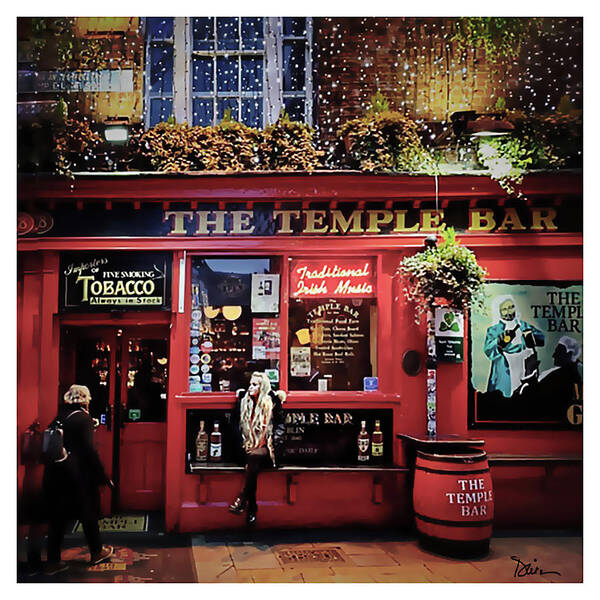 Dublin Poster featuring the photograph Temple Bar District in Dublin by Peggy Dietz