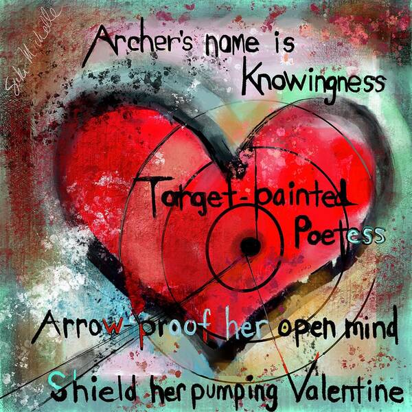 Poetry Poster featuring the digital art The Archer by Suki Michelle