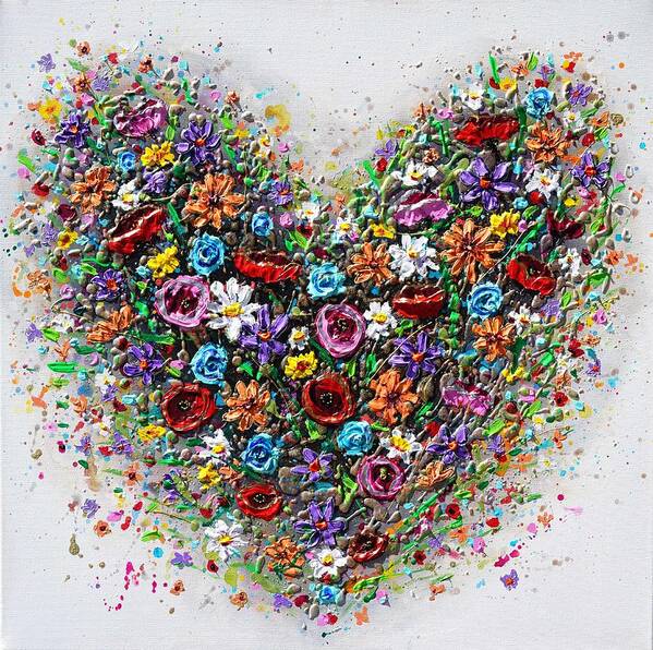 Heart Poster featuring the painting The Colours of Love by Amanda Dagg