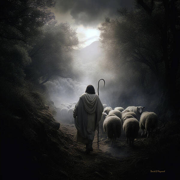 The Good Shepherd Poster featuring the digital art The Good Shepherd by David Maynard