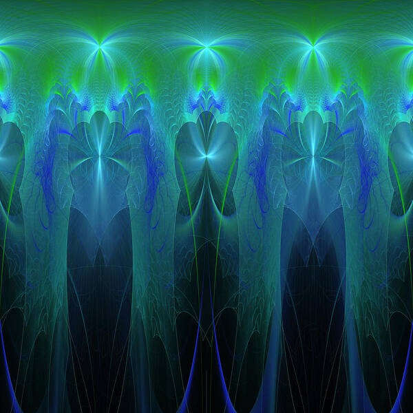 Fractal Poster featuring the digital art The Shiny Ones by Mary Ann Benoit