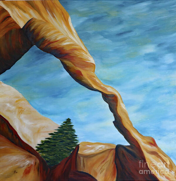 Landscape Poster featuring the painting The Wall Arch II by Christiane Schulze Art And Photography