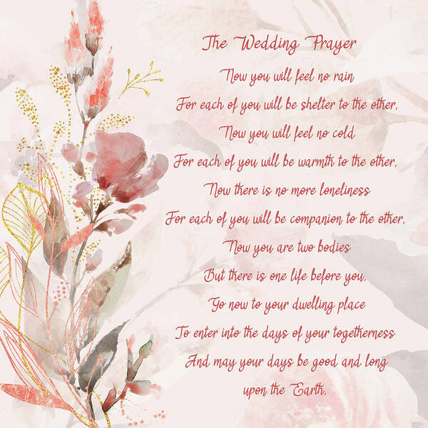 Wedding Prayer Poster featuring the digital art The Wedding Prayer by HH Photography of Florida