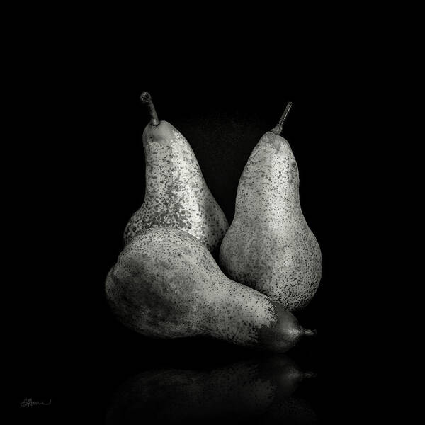 Three Poster featuring the digital art Three Pears by Cindy Collier Harris