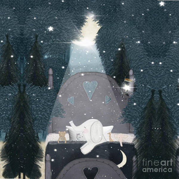 Nursery Art Poster featuring the painting To Dream Of Stars by Bri Buckley