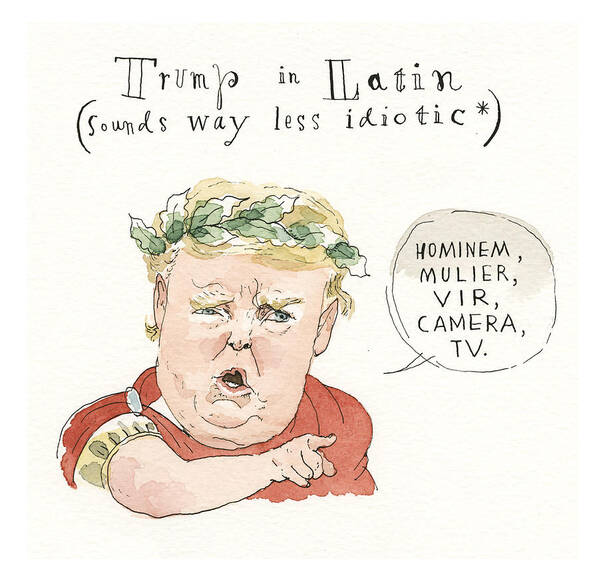 Trump's Mandated Additions To The Classical Canon Poster featuring the painting Trump's Mandated Additions to the Classical Canon by Barry Blitt