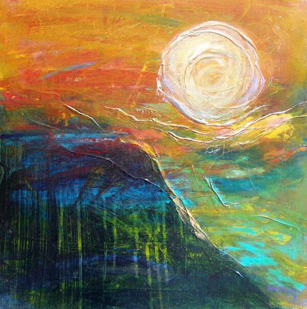 Abstract Poster featuring the painting Turbulence by Valerie Greene