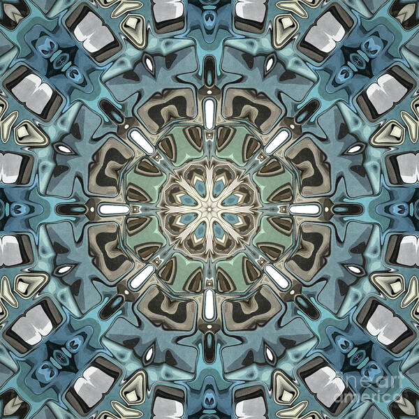 Grunge Poster featuring the digital art Turquoise Pattern by Phil Perkins