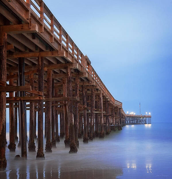Pier Poster featuring the photograph Ventura California Pier at Dawn by John A Rodriguez