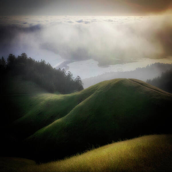 Bolinas Poster featuring the photograph view from Ridgecrest Boulevard by Donald Kinney