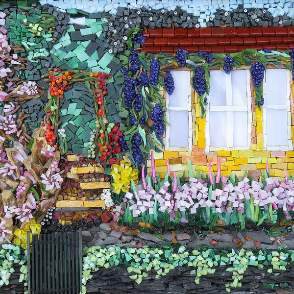 Mosaic Poster featuring the photograph Welcome in my garden by Adriana Zoon
