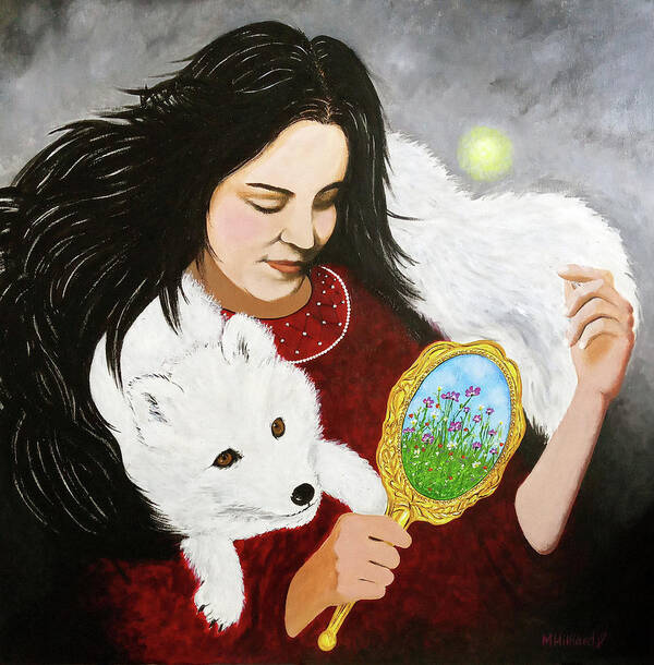 Winter Poster featuring the painting Winter Maiden by Marilyn Borne