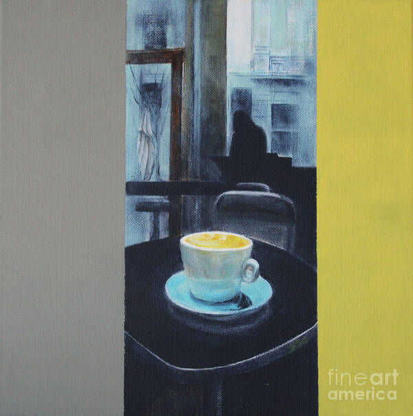 Coffee Art Poster featuring the painting Winter Morning Cuppa by Jane See