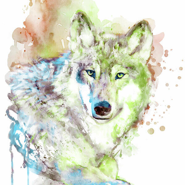 Art Print Poster Watercolor Wolf