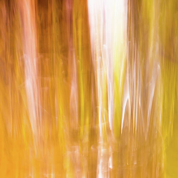 Abstract Poster featuring the photograph Yellow lights and shades - abstract pattern in motion, imc photo by Cristina Stefan