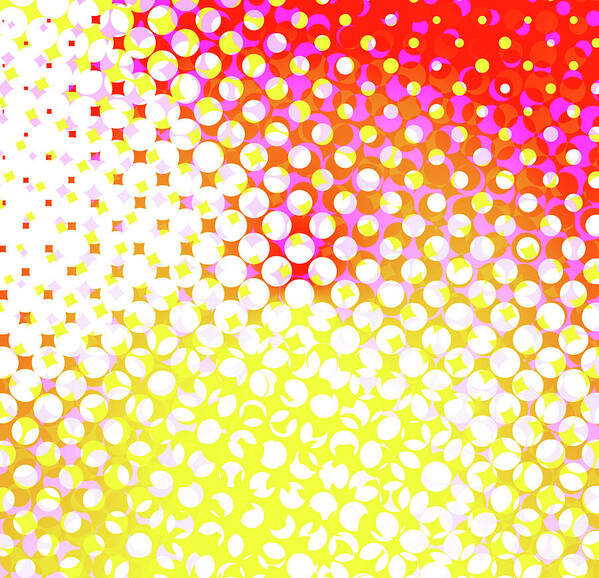 Pink Poster featuring the digital art Yellow Pink Pattern by Melinda Firestone-White