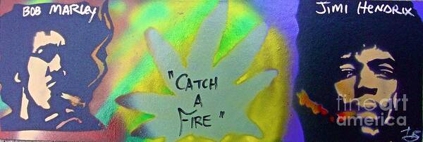 Hip Hop Poster featuring the painting Catch A Fire by Tony B Conscious