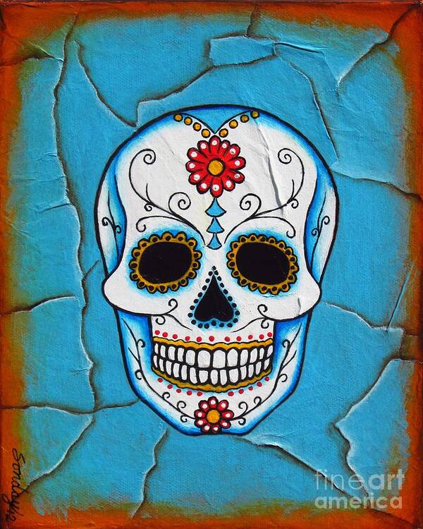 Day Of The Dead Poster featuring the painting Day of the Dead #3 by Joseph Sonday