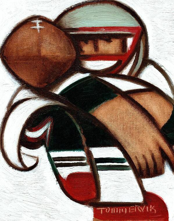 Tom Brady Throwing Football Painting Poster by Tommervik - Tommervik Art  Prints - Website