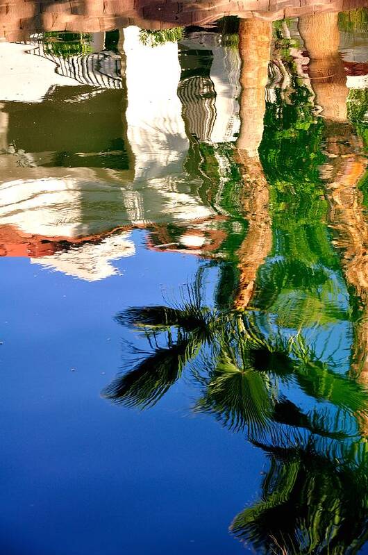 Buildings Poster featuring the photograph Reflection Gabezo and Trees 29478 by Jerry Sodorff