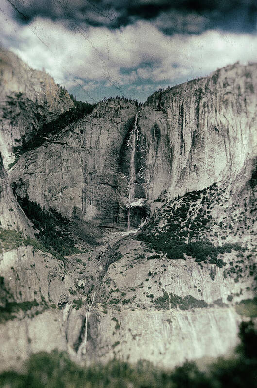 Yosemite Poster featuring the photograph Yosemite Falls Collodion by Lawrence Knutsson
