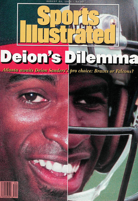 Magazine Cover Poster featuring the photograph Deion Sanderss Dilemma Sports Illustrated Cover by Sports Illustrated