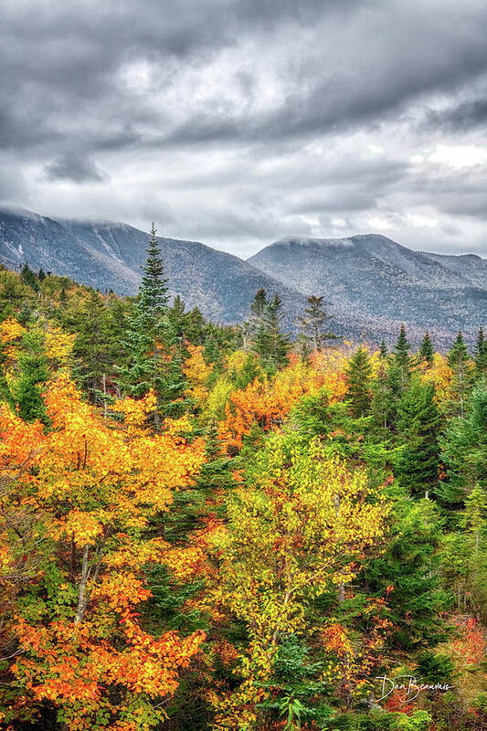 New England Poster featuring the photograph Cloudy New Hampshire Fall #3723 by Dan Beauvais