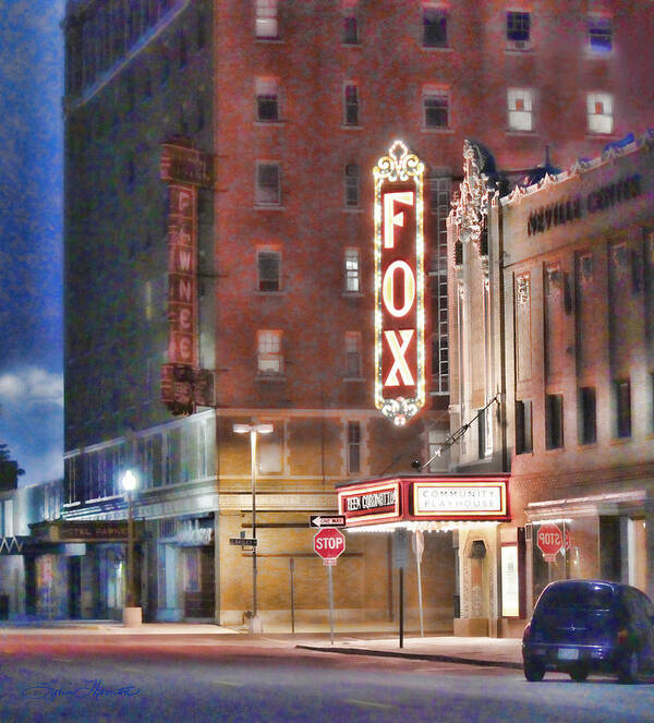 Fox Theater Poster featuring the photograph The Fox After the Show by Sylvia Thornton