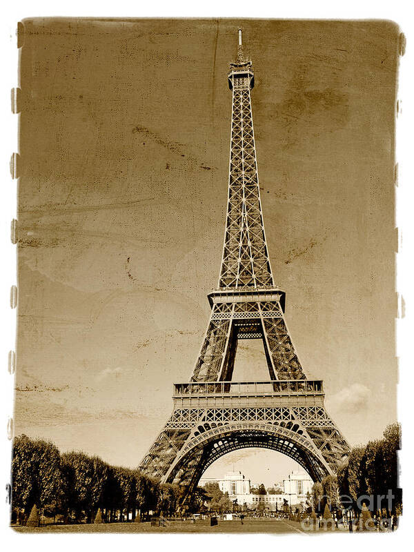 Eiffel Tower Poster featuring the photograph Paris France Retro #1 by Ron Sumners