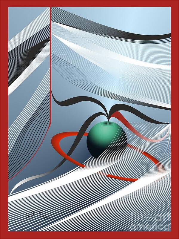 Magnetic Poster featuring the digital art Magnetic Fields #1 by Leo Symon