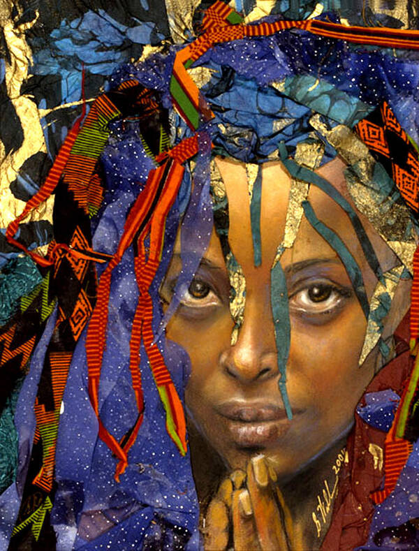 African Poster featuring the mixed media Naomi 3.1 by Gary Williams