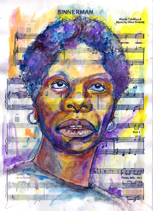 Music Inspired Art Poster featuring the painting Nina by Howard Barry