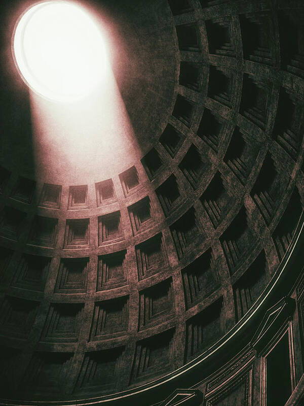 Pantheon Poster featuring the photograph Pantheon Light by Lawrence Knutsson