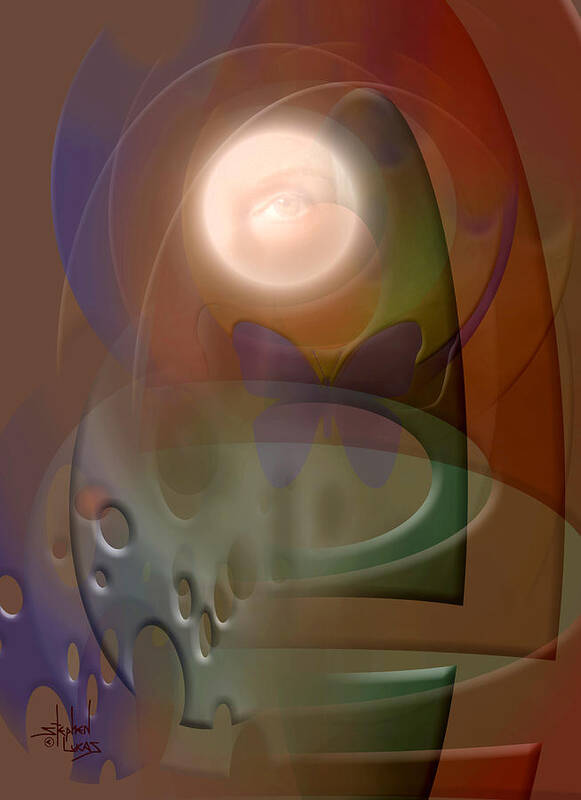Abstract Poster featuring the digital art Rebirth by Stephen Lucas