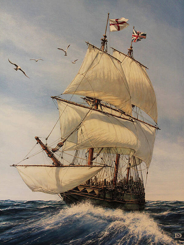 #faatoppicks Poster featuring the painting The Mayflower by Dan Nance