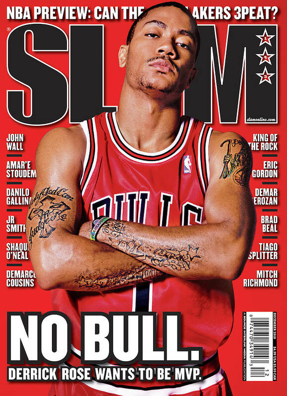 Derrick Rose Poster featuring the photograph Derrick Rose Wants to be MVP: No Bull. SLAM Cover by Atiba Jefferson