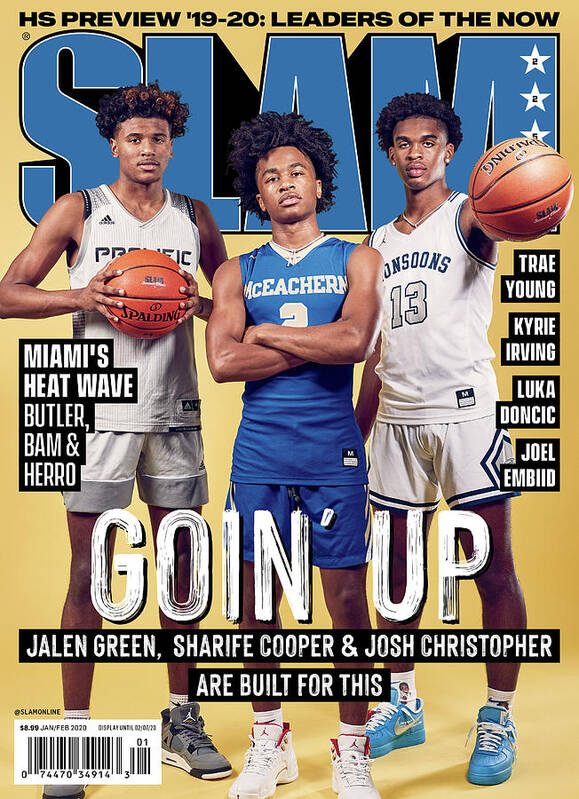 Jalen Green Poster featuring the photograph Goin' Up: Jalen Green, Sharife Cooper & Josh Christopher are built for this SLAM Cover by Jon Lopez
