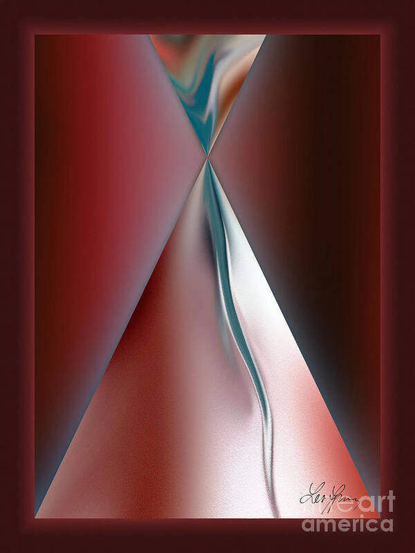 Hourglass Poster featuring the digital art Hourglass Of Love by Leo Symon