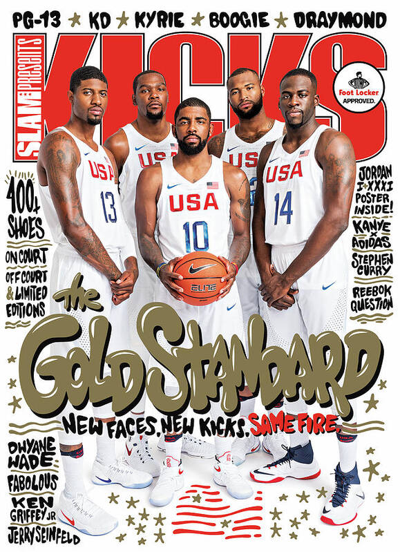 Paul George Poster featuring the photograph The Gold Standard: New Faces, New Kicks, Same Fire. SLAM Cover by Tom Medvedich