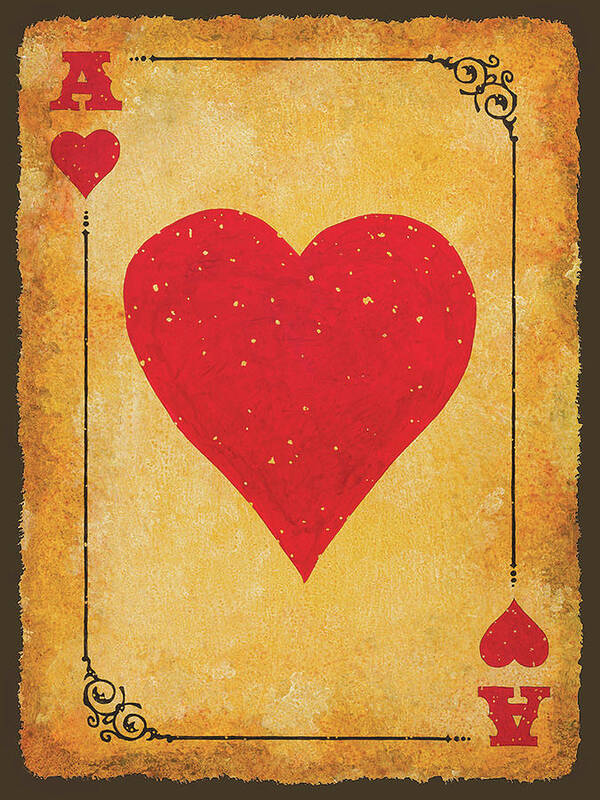  Poster featuring the painting Ace of Hearts #1 by Tim Joyner