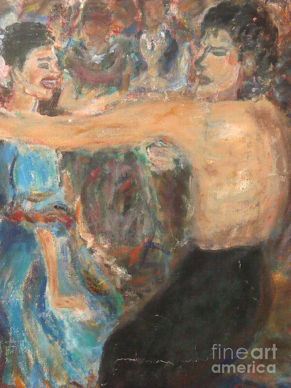Flamenco Dancing Poster featuring the painting Flamenco Dancers #2 by Fereshteh Stoecklein